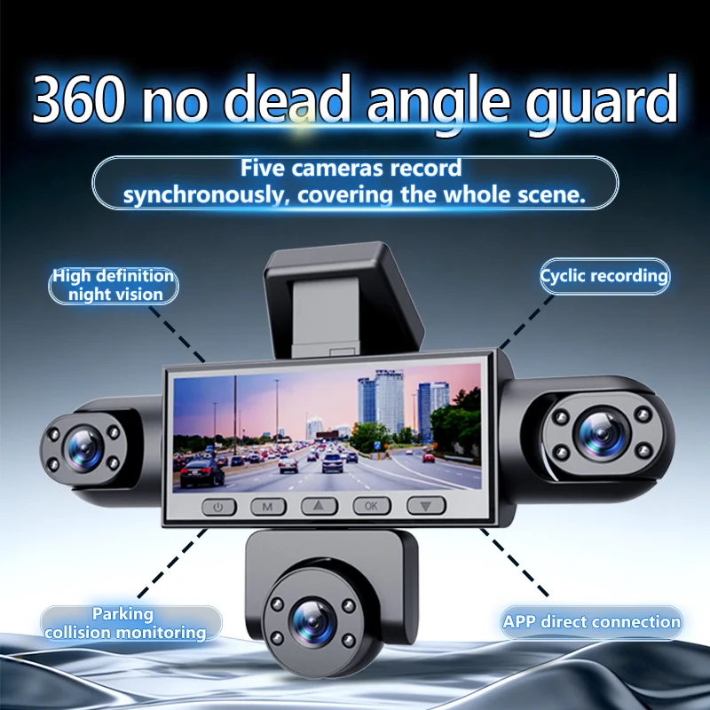 Five Camera Driving Recorder, 1080P High-definition Night Vision, Mobile App For… — image 3