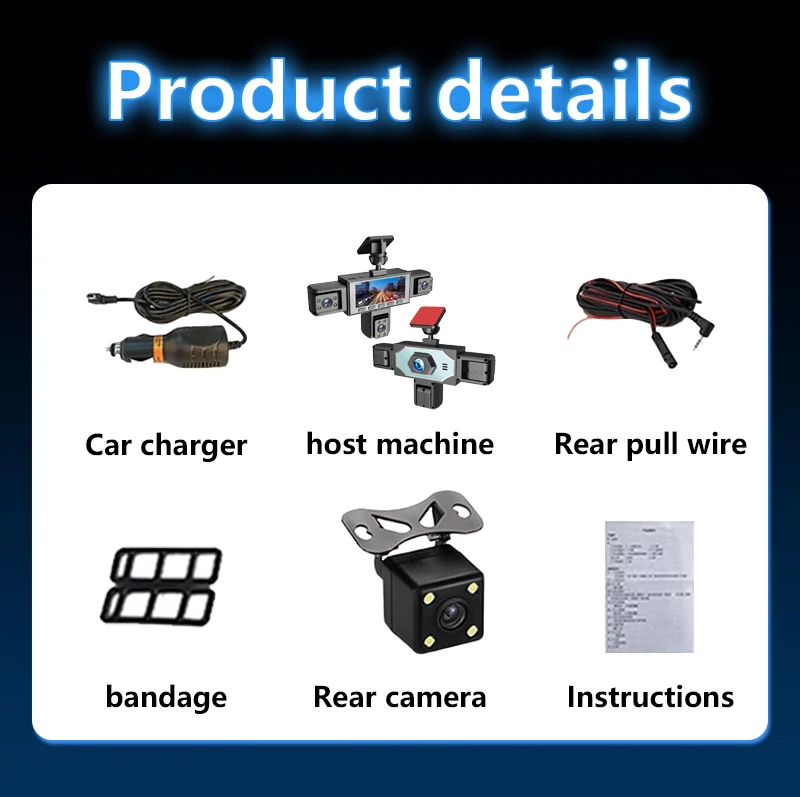 Five Camera Driving Recorder, 1080P High-definition Night Vision, Mobile App For… — image 3