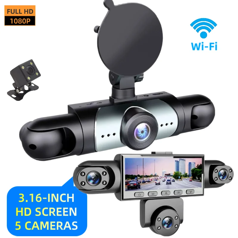 Five Camera Driving Recorder, 1080P High-definition Night Vision, Mobile App For… — image 4