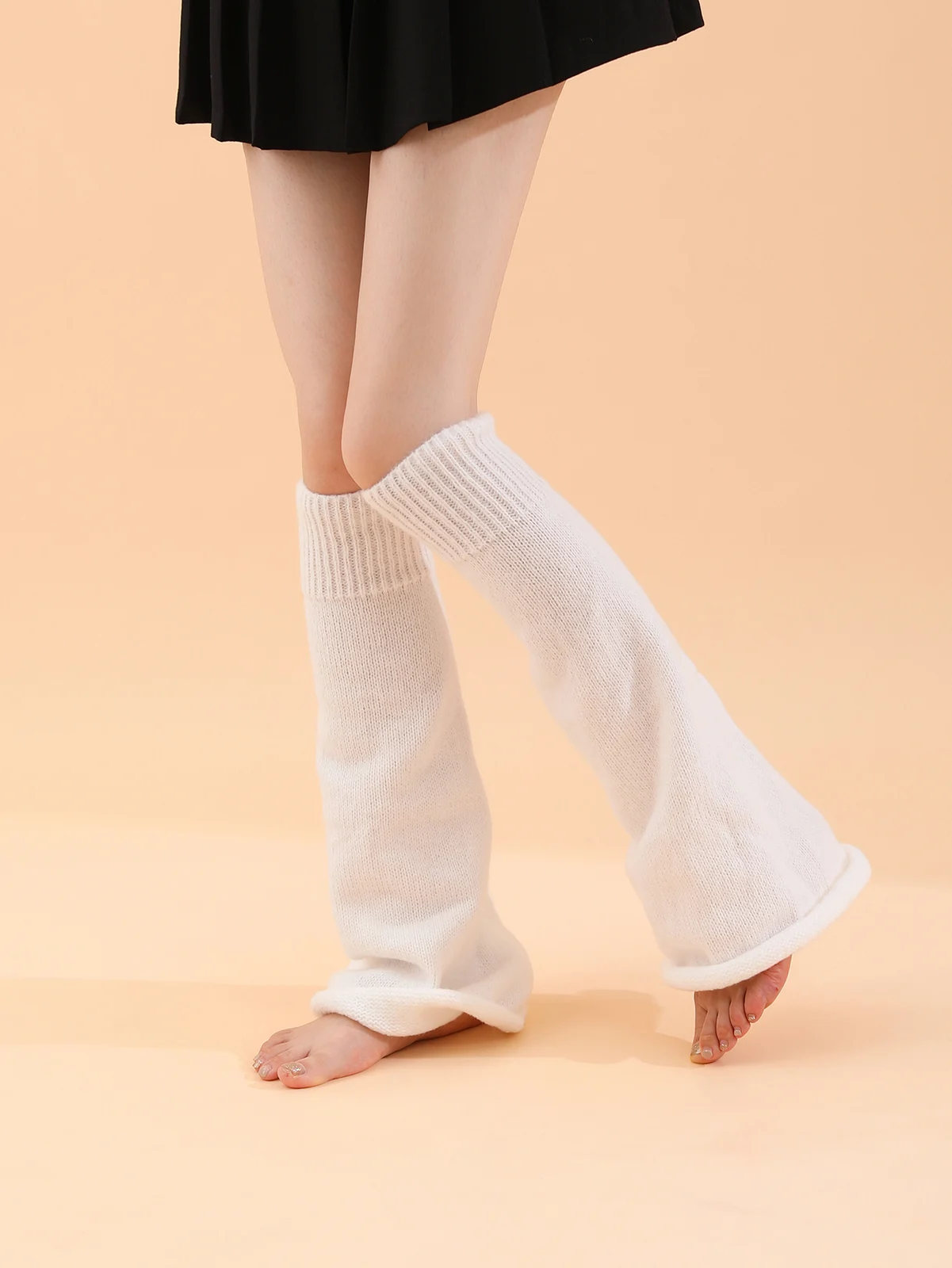 Flared Y2K Knitted Leg Warmer Rave Goth Cute Lolita Socks For Halloween Party — image 6