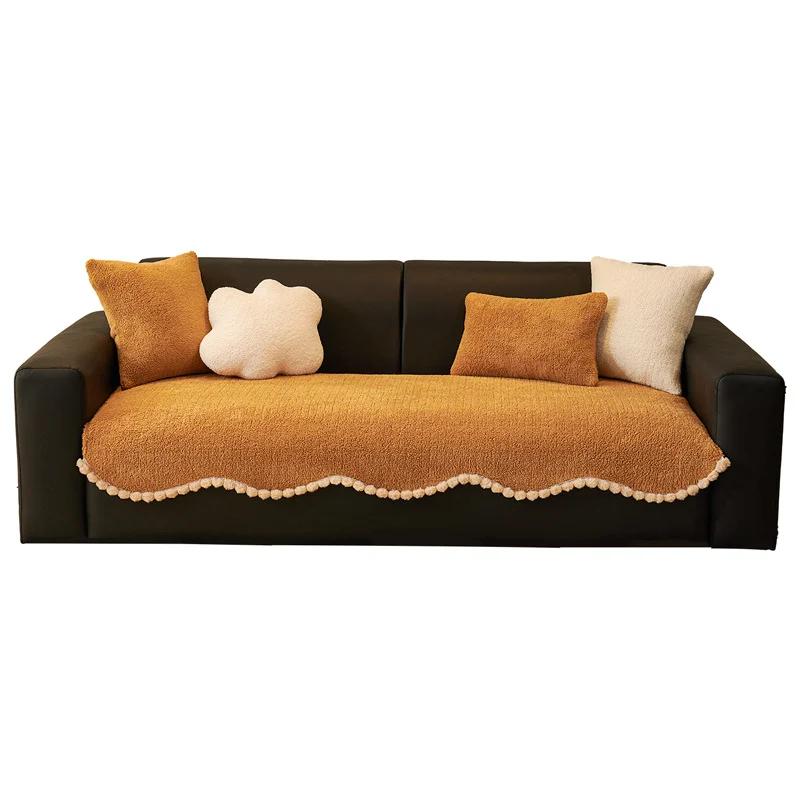 Fleece-lined Extra-thick Plush Sofa Cover — image 8