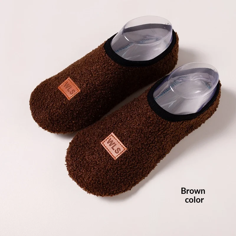 Fleece-lined Floor Socks Non-slip Soft-soled Indoor Shoes And — image 2