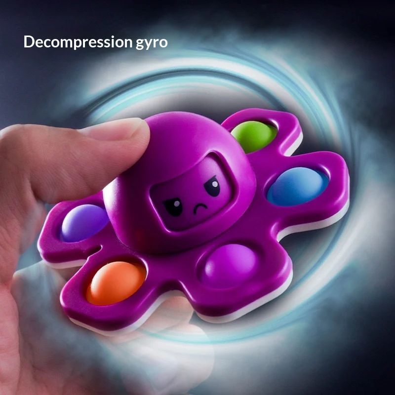 Flip-and-change Octopus Bubble Stress-relief Creative Toy — image 7
