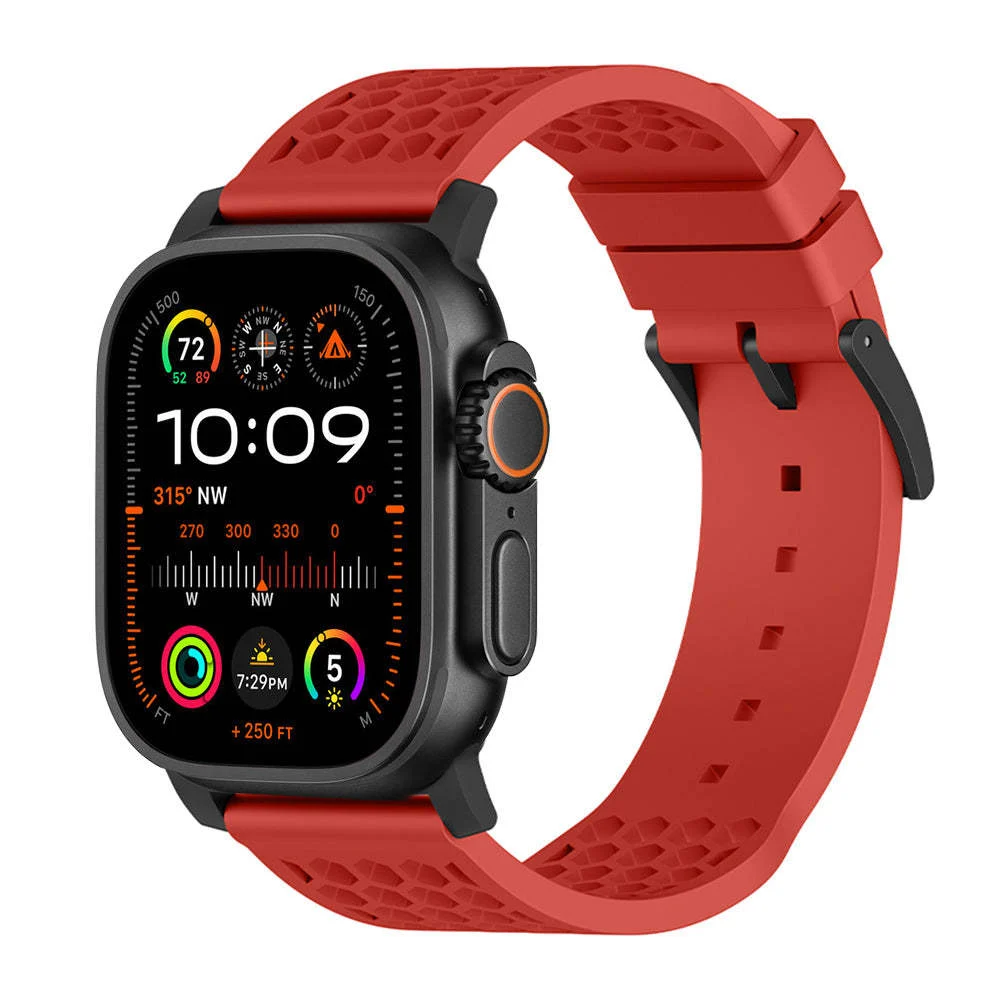 Fluororubber Watch Strap Football-style Perforated Design — image 5