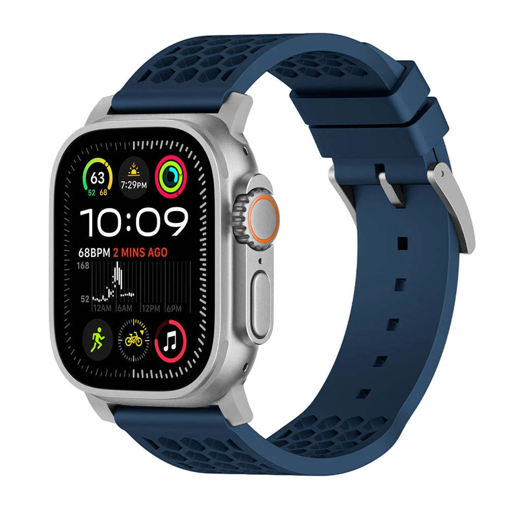 Fluororubber Watch Strap Football-style Perforated Design — image 4