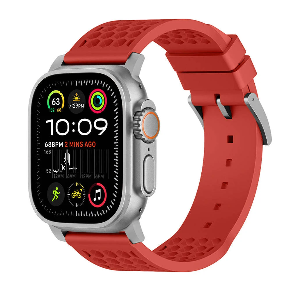 Fluororubber Watch Strap Football-style Perforated Design — image 3