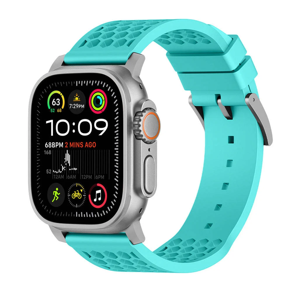Fluororubber Watch Strap Football-style Perforated Design — image 1