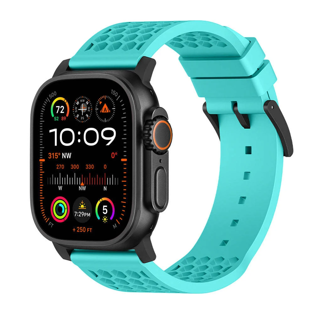 Fluororubber Watch Strap Football-style Perforated Design — image 10