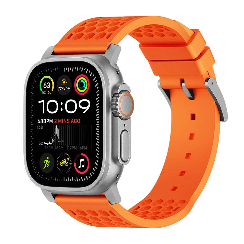 Fluororubber Watch Strap Football-style Perforated Design — image 9