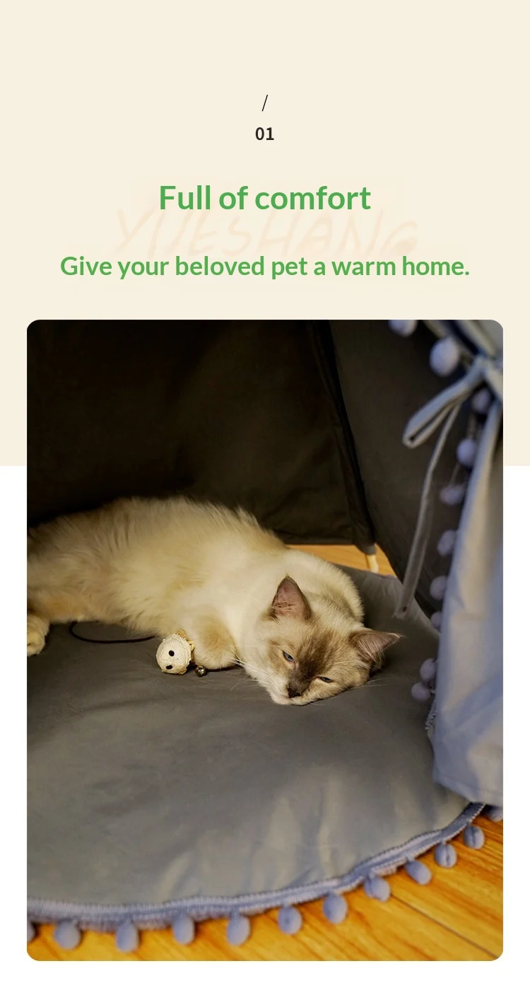 Foldable All-season Pet Tent Bed For Cats & Dogs. — image 3