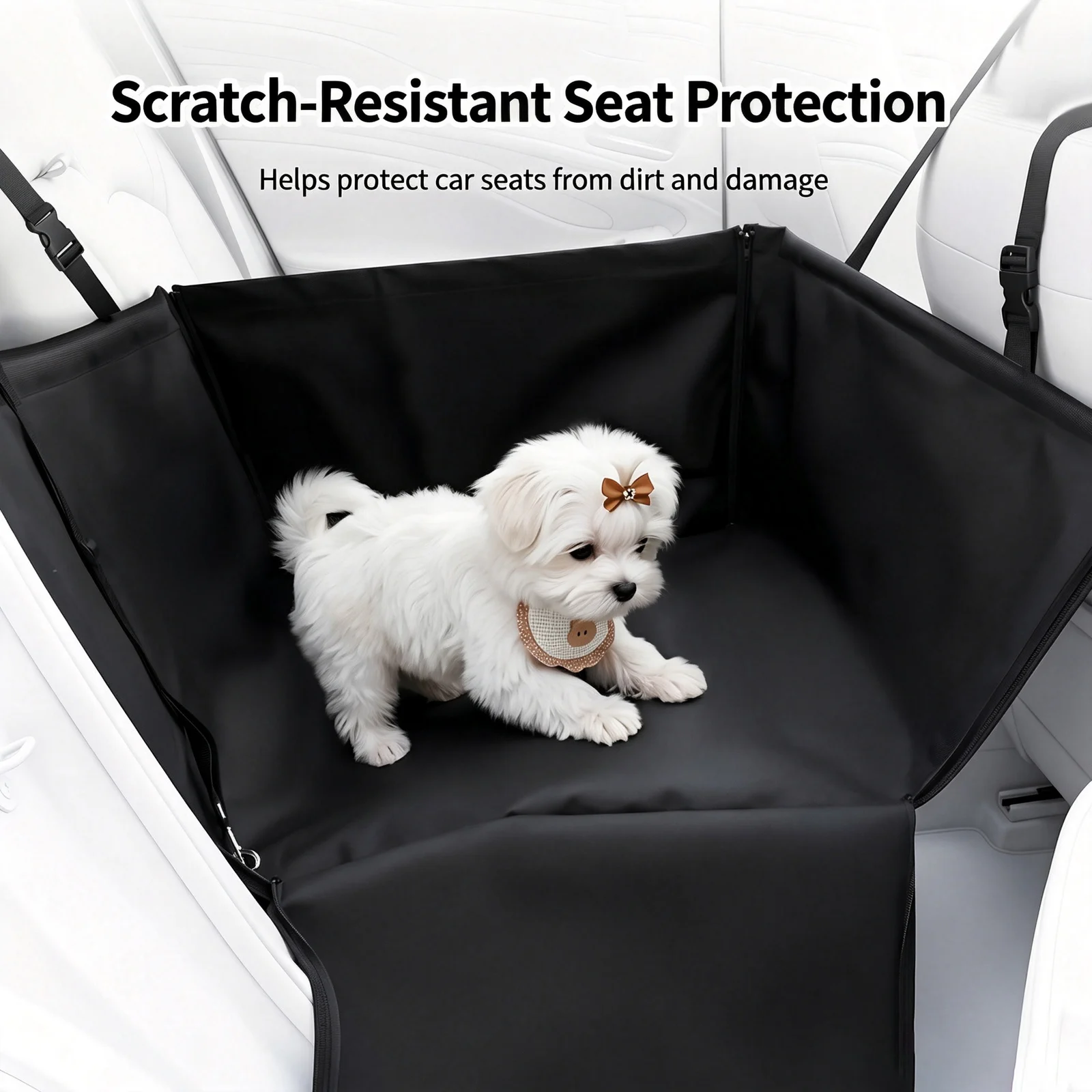 Foldable Car Pet Seat Carrier Waterproof Scratch Resistant Dog Cat Booster Portable… — image 4