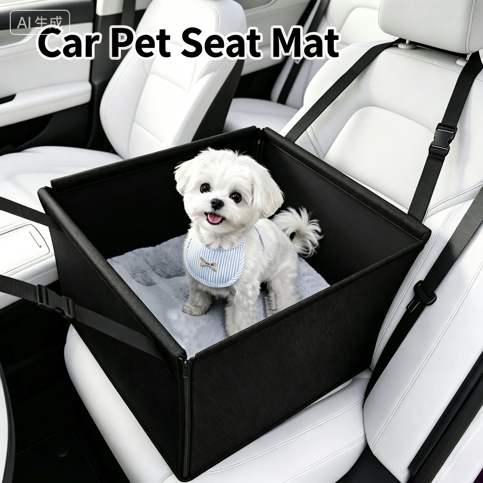 Foldable Car Pet Seat Carrier Waterproof Scratch Resistant Dog Cat Booster Portable… — image 5