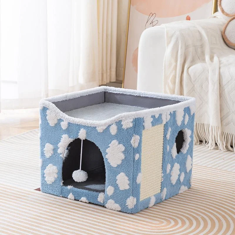 Foldable Cat Bed With Soft Plush For Warmth — image 4