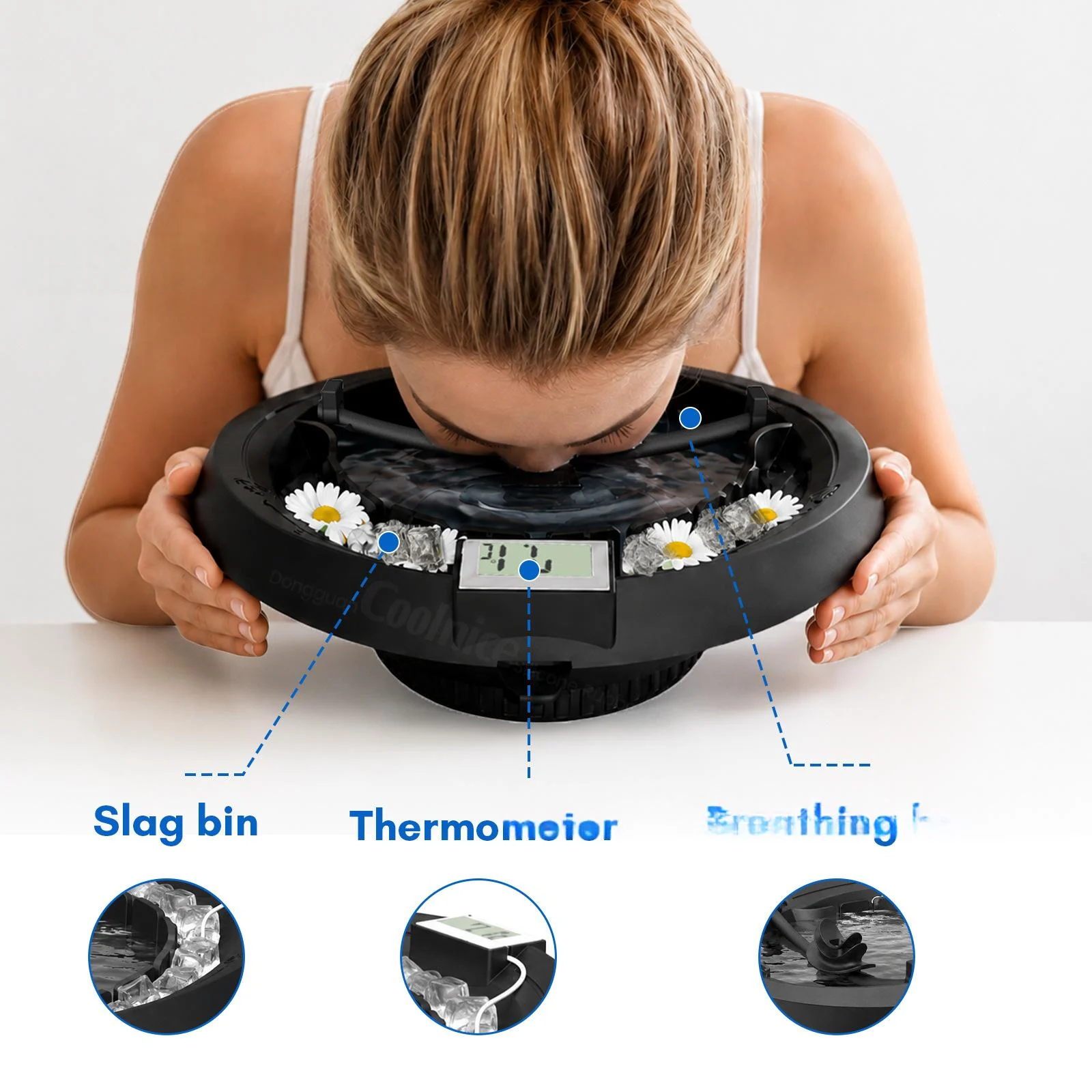 Foldable Ice Pack Facial Care Beauty Bath Basin With Trays — image 6
