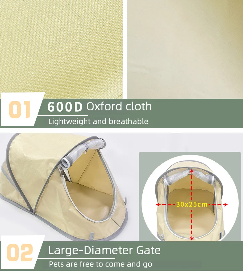 Folding Pet Tent, Lightweight And Portable, Puppy Kitten Indoor Outdoor Camping Style,… — image 6