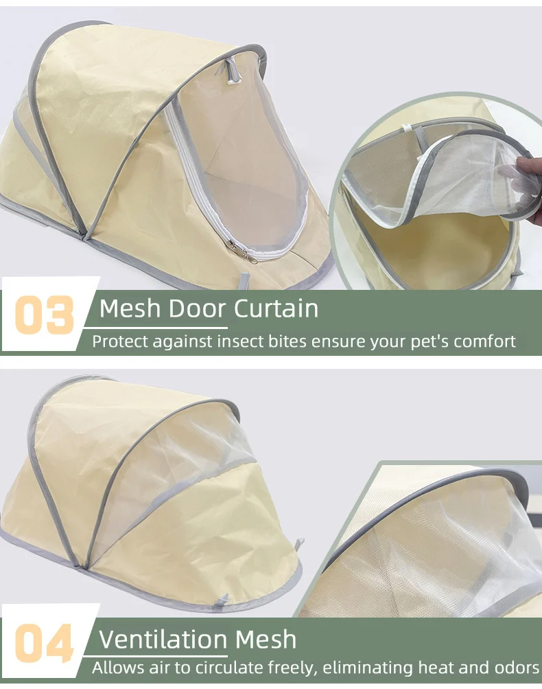 Folding Pet Tent, Lightweight And Portable, Puppy Kitten Indoor Outdoor Camping Style,… — image 2