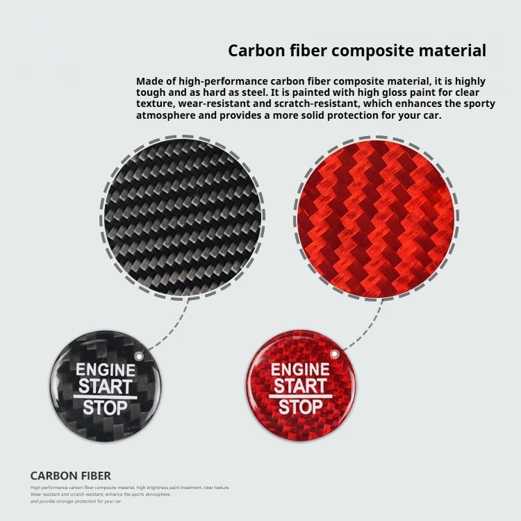For Dodge Challenger Car Carbon Fiber Ignition Decorative Stickers — image 5