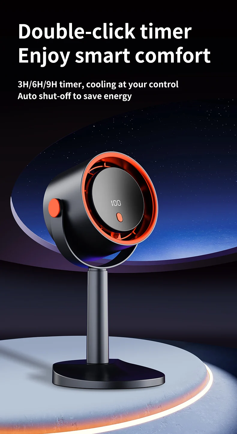 Forest Style Desktop Fan, USB Rechargeable Quiet Portable Fan With Activated Carbon… — image 3