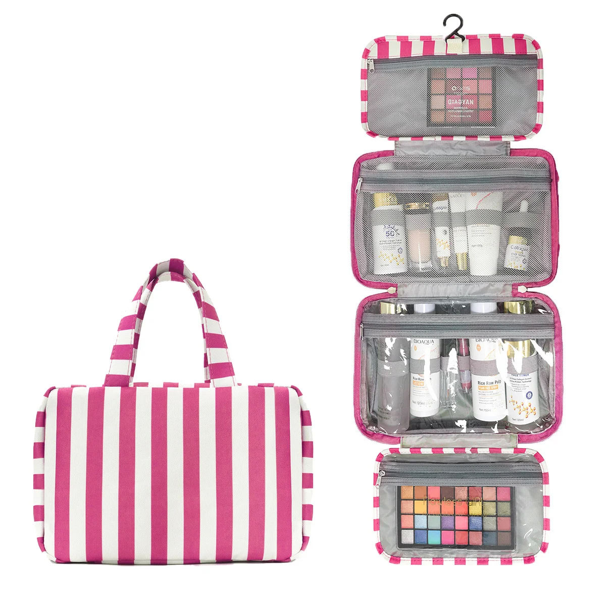 Four-fold Portable Striped Large-capacity Organizer With Dry-wet Separation — image 12