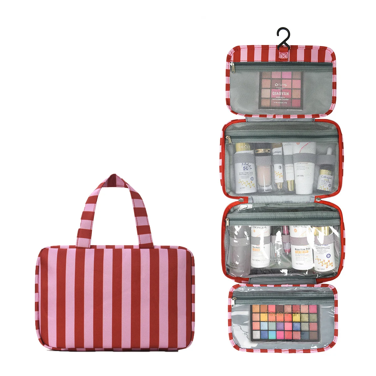 Four-fold Portable Striped Large-capacity Organizer With Dry-wet Separation — image 3
