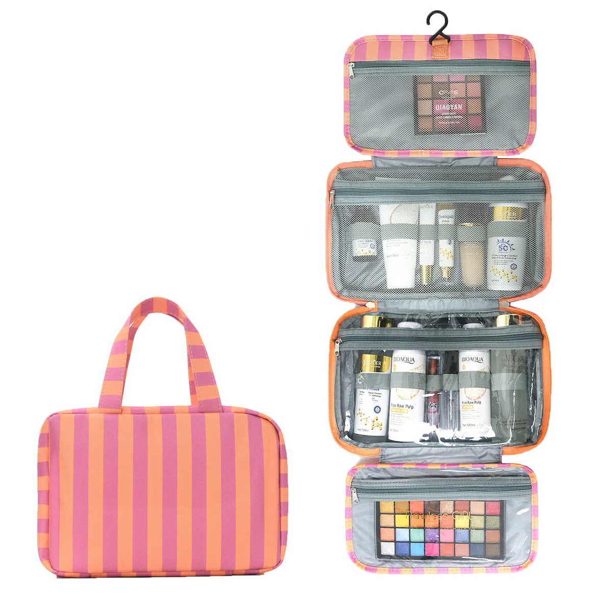 Four-fold Portable Striped Large-capacity Organizer With Dry-wet Separation — image 7
