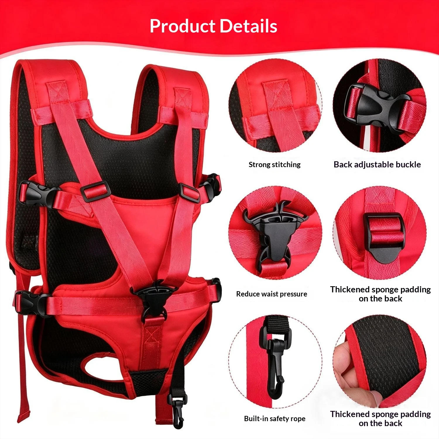 Four-legged Enclosed Wrap-around Chest Pet Backpack For Small Dogs — image 3