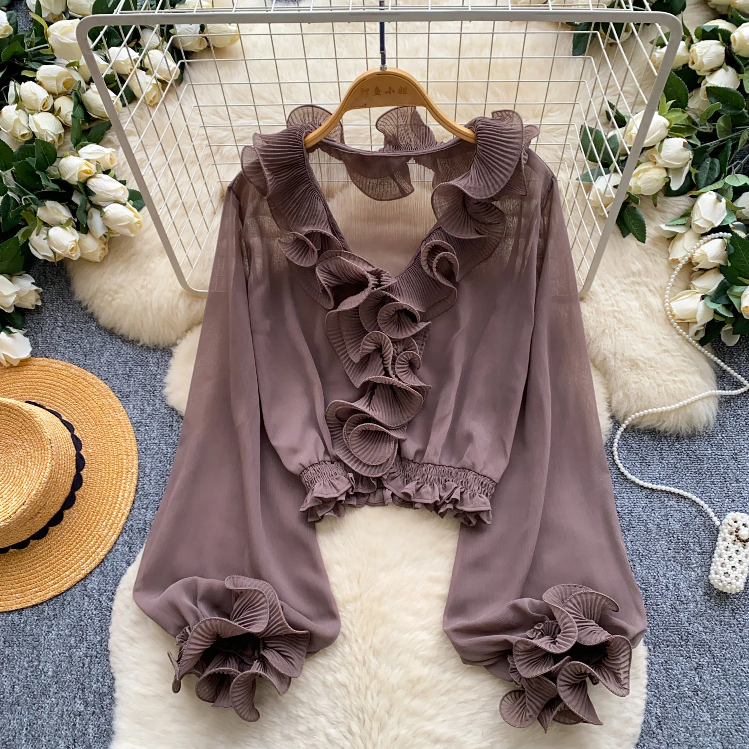 French Gentle Wind Ruffled Long Sleeves — image 4