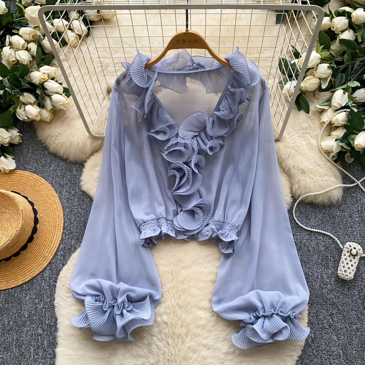 French Gentle Wind Ruffled Long Sleeves — image 3