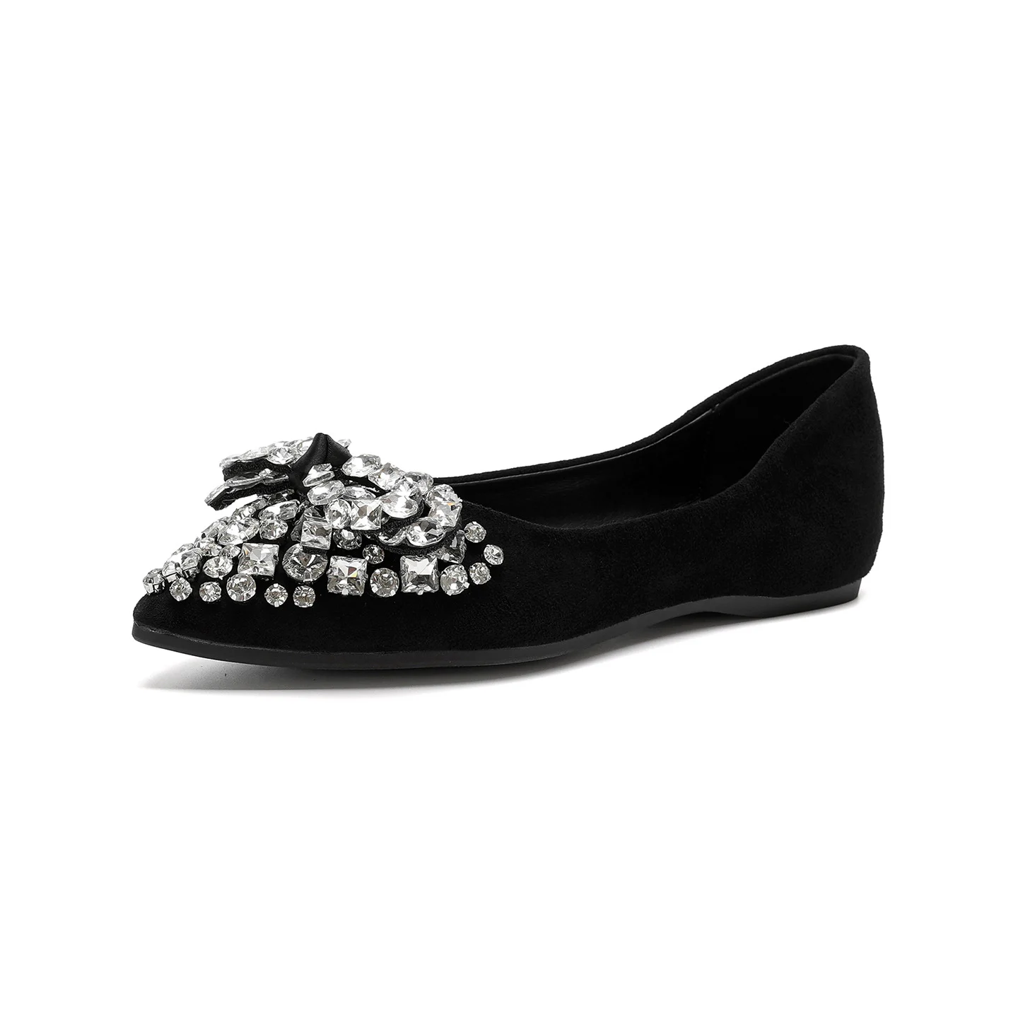 French-style Rhinestone Bow Flat Shoes — image 6