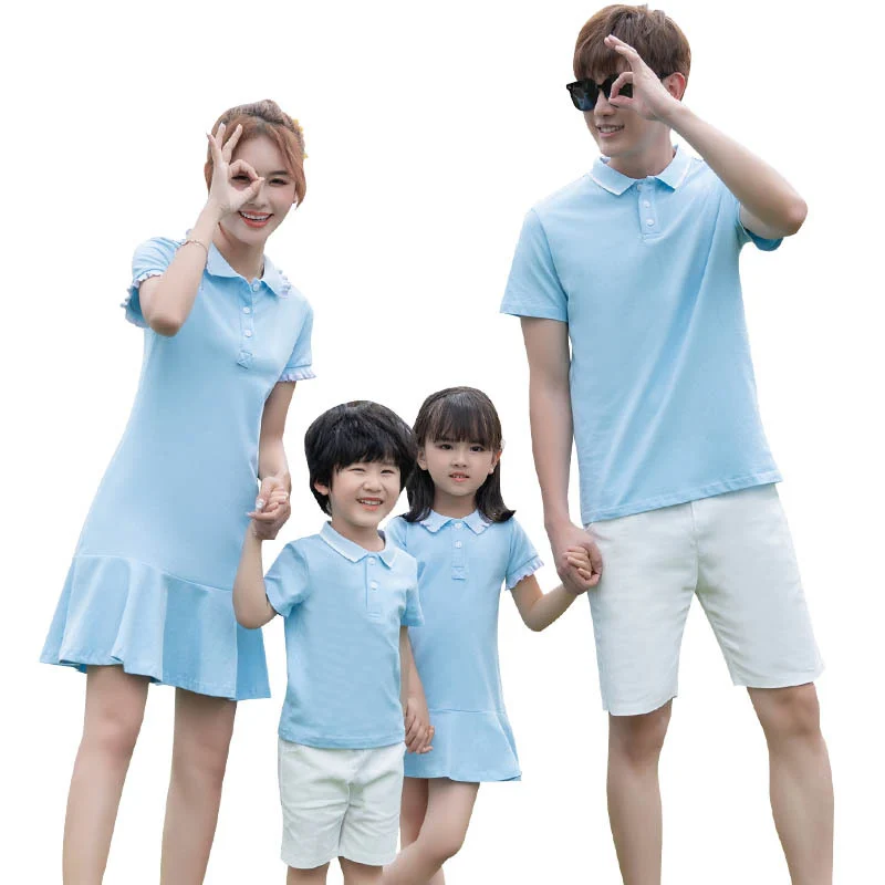 Fresh And Chic Mother-daughter Dress Set With Short Sleeves — image 1