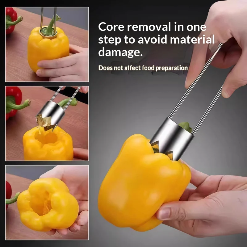 Fruit And Vegetable Corer Stainless Steel Core Remover Kitchen Pitting Tool — image 6