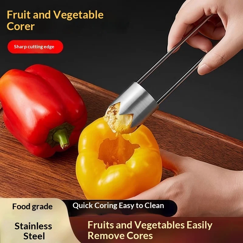 Fruit And Vegetable Corer Stainless Steel Core Remover Kitchen Pitting Tool — image 5