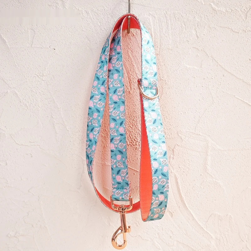 Fruit-print Pet Leash Durable Nylon With Metal Buckle — image 2