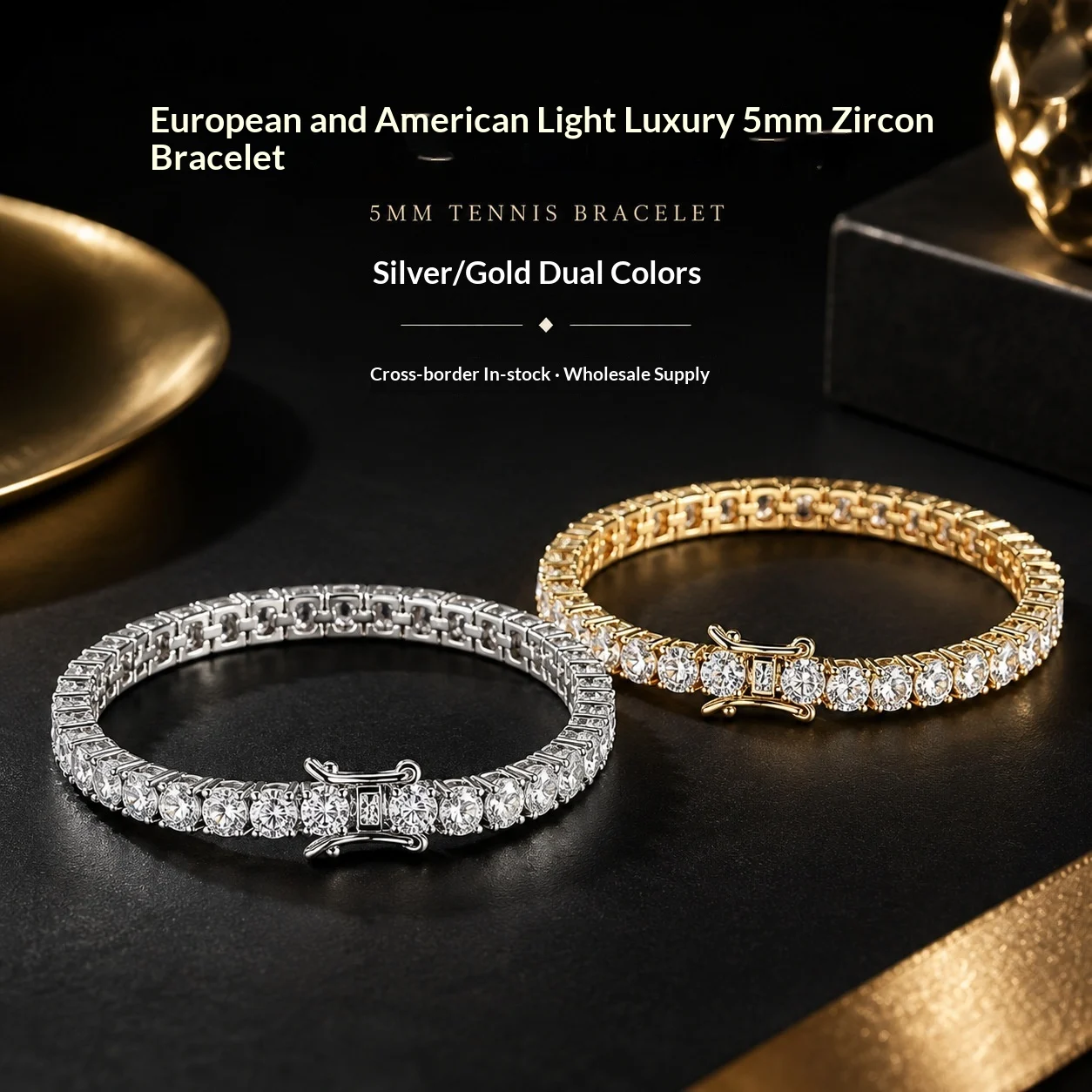 Full-crystal Zircon Bracelet For Women — image 1
