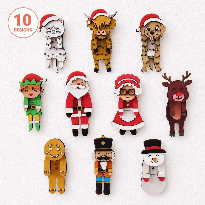 Funny Christmas Shaking Toy Wooden Craftwork — image 6