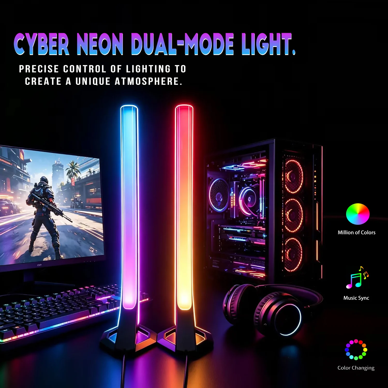 Gaming PC Pickup Ambientdesk Lamp Music Atmosphere Light — image 3