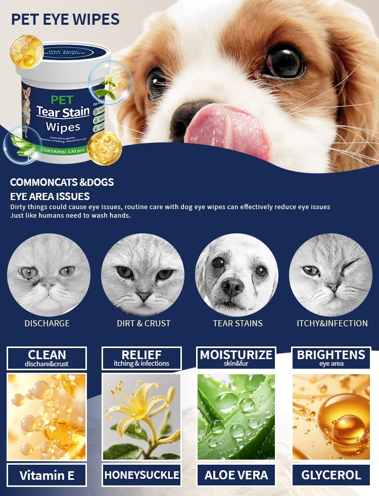 Gentle Pet Eye Wipes For Dogs & Cats, Tear Stain Remover. — image 6