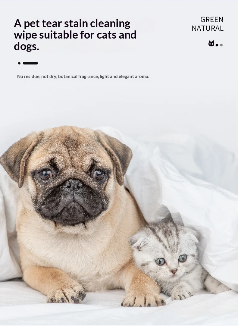 Gentle Pet Eye Wipes For Dogs & Cats, Tear Stain Remover. — image 3