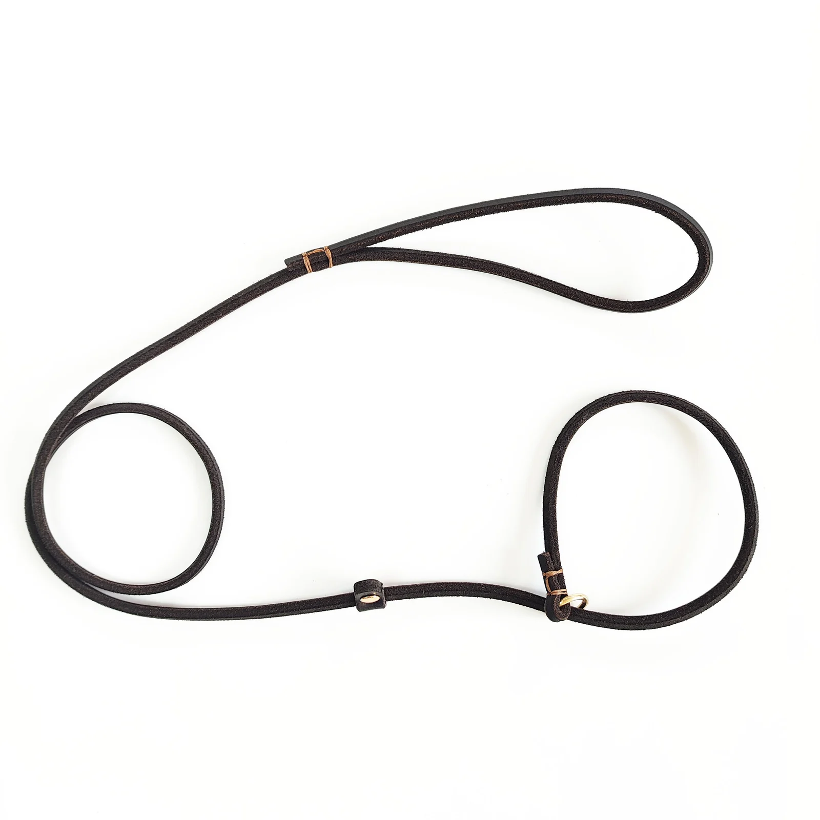 Genuine Leather Braided Rope Cowhide Dog Leash Pet Training — image 2