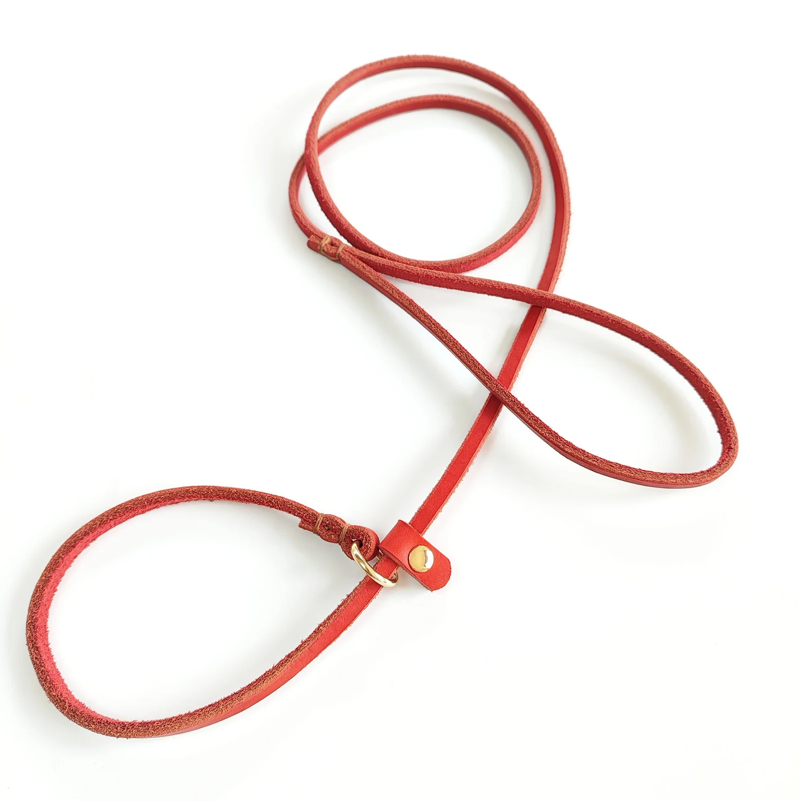 Genuine Leather Braided Rope Cowhide Dog Leash Pet Training — image 5