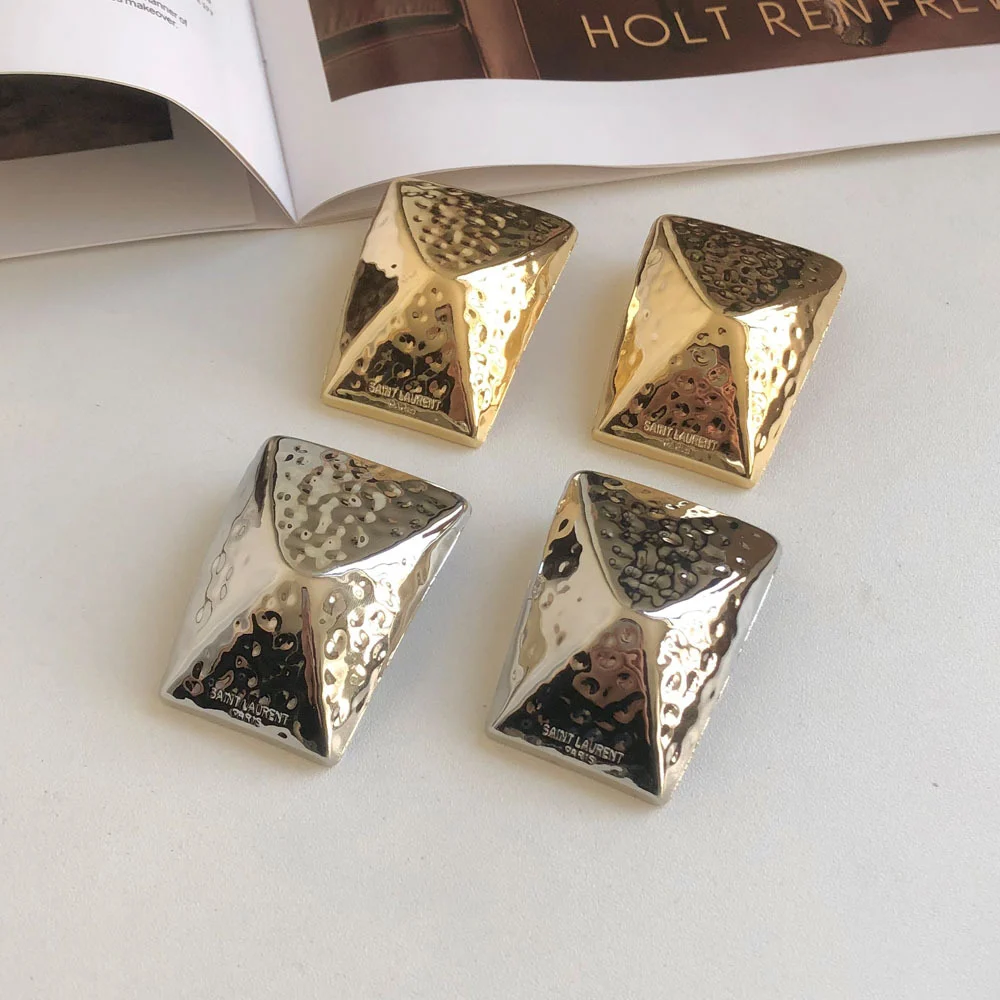 Geometric Stud Rectangular Earrings For Women — image 5
