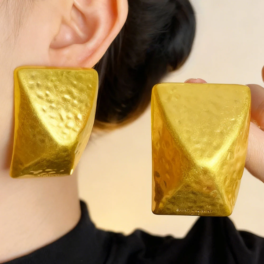 Geometric Stud Rectangular Earrings For Women — image 2