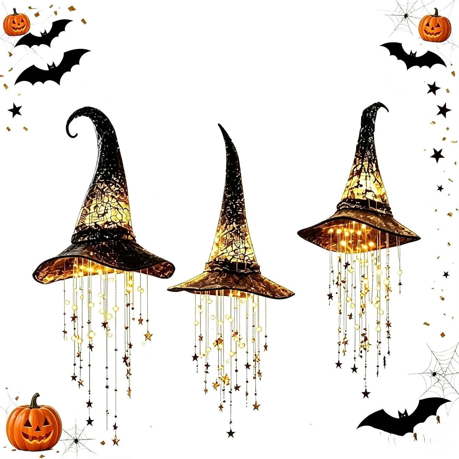 Glowing Witch Hat Hanging Bell Craft — image 4