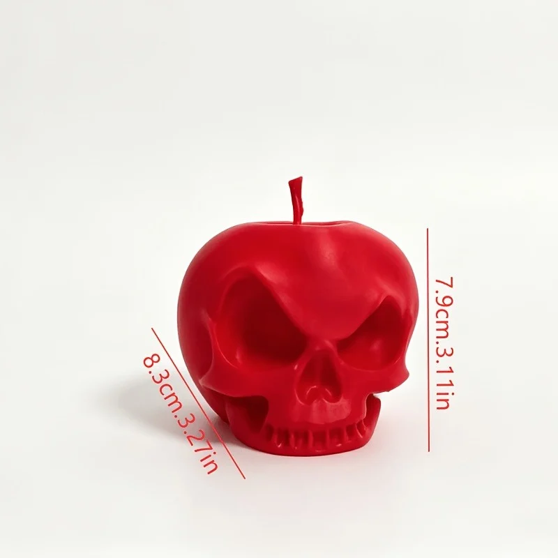 Gothic Skull Shaped Candle, Red Skeleton Head Decorative Candle For Halloween Dark… — image 4