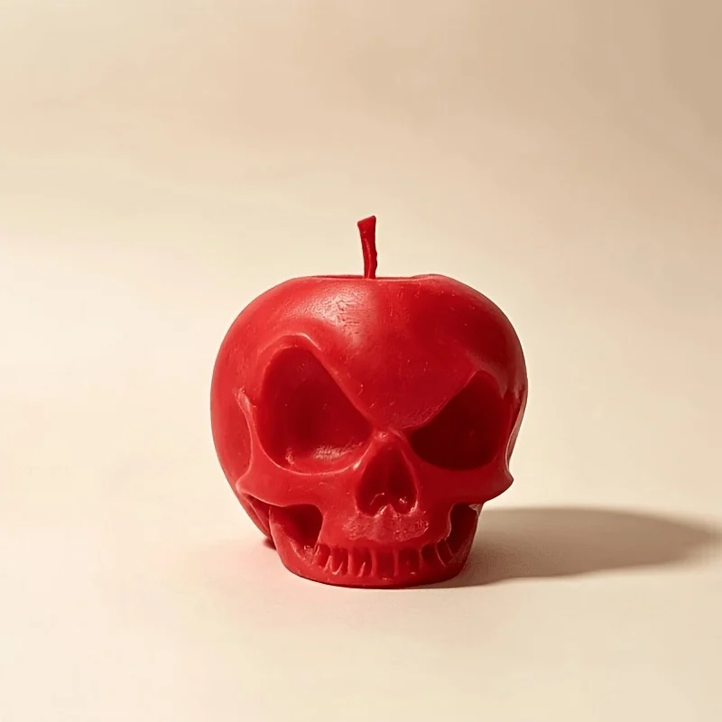Gothic Skull Shaped Candle, Red Skeleton Head Decorative Candle For Halloween Dark… — image 6