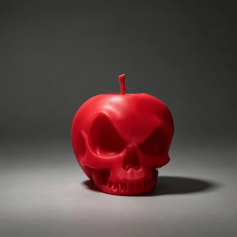 Gothic Skull Shaped Candle, Red Skeleton Head Decorative Candle For Halloween Dark… — image 3