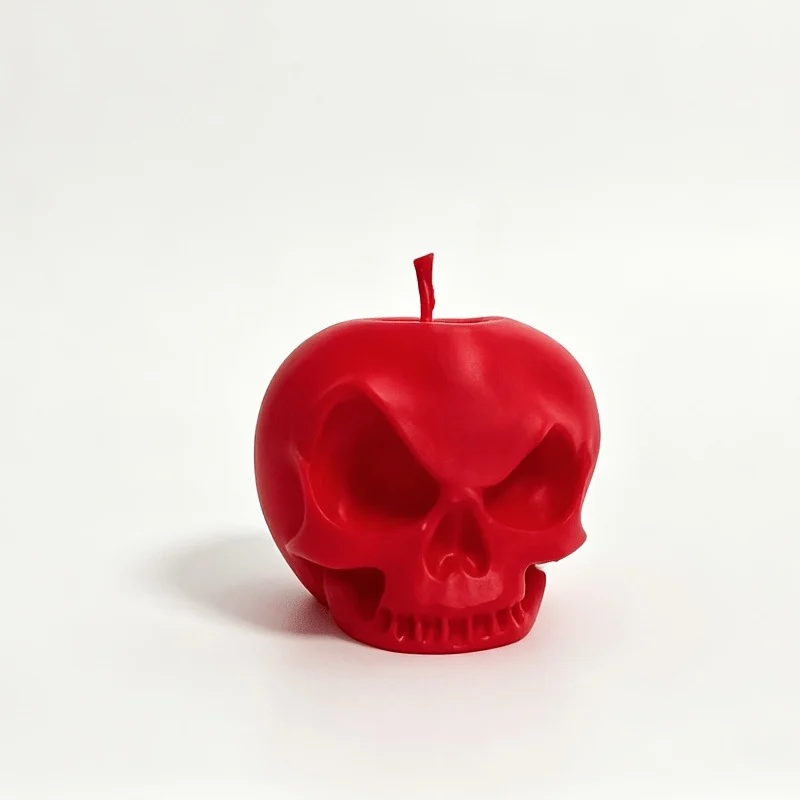 Gothic Skull Shaped Candle, Red Skeleton Head Decorative Candle For Halloween Dark… — image 2