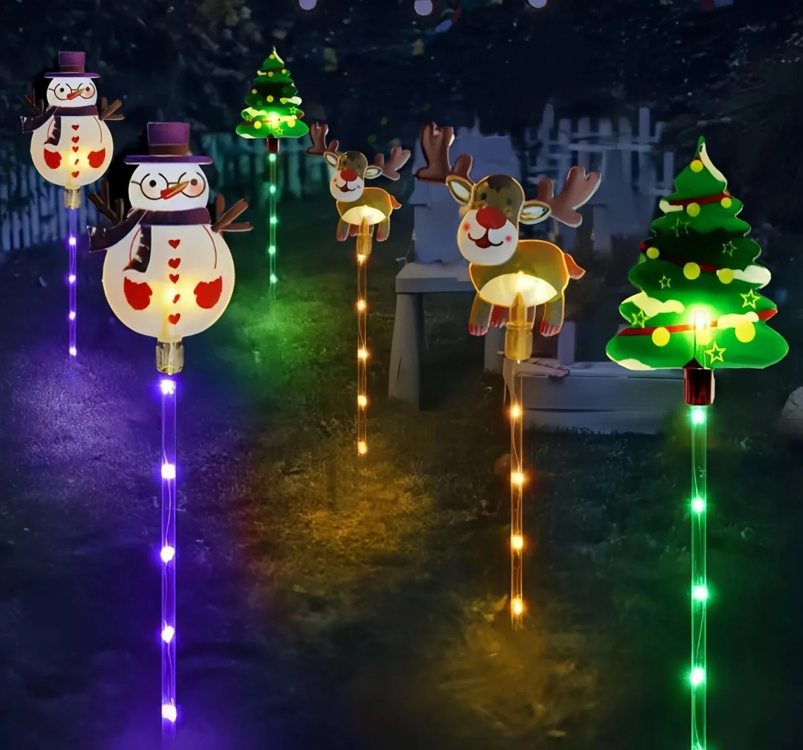 Ground-insertion LED Atmosphere Acrylic Christmas Holiday Lawn Light — image 11