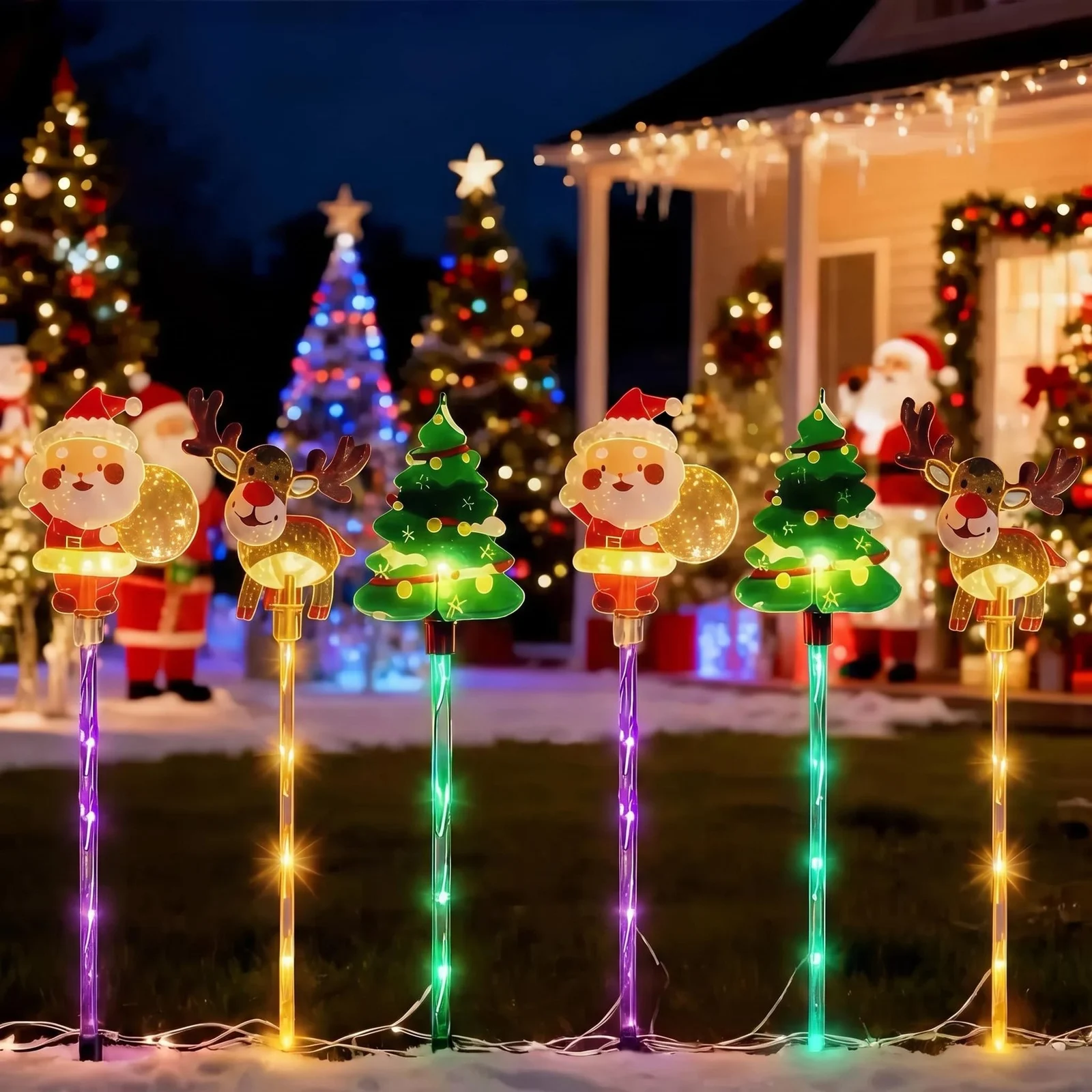 Ground-insertion LED Atmosphere Acrylic Christmas Holiday Lawn Light — image 10