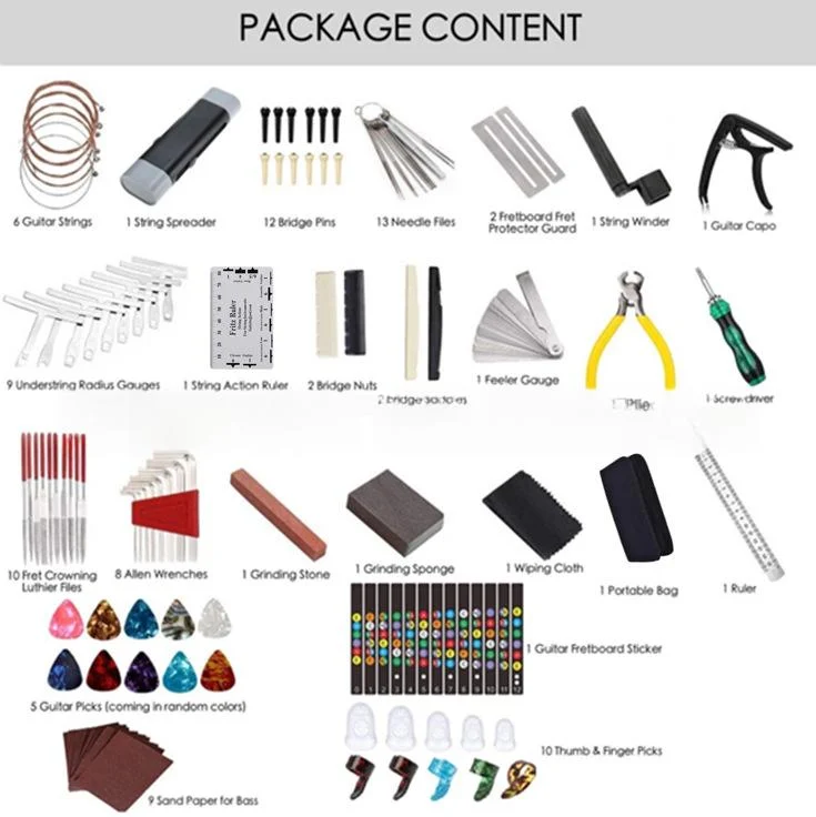 Guitar Repair Tool Kit For Maintenance Upkeep And Cleaning — image 5